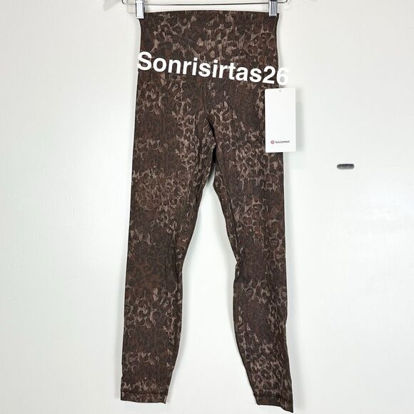 Lululemon Align HR Pant 28” *Lined - Truleopard Max Brown Multi Size 6 - NWT!